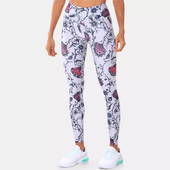 NIKE WOMENS POWER LEGEND FLORAL TRAINING RUNNING YOGA TIGHT LEGGINGS - Picture 3 of 14